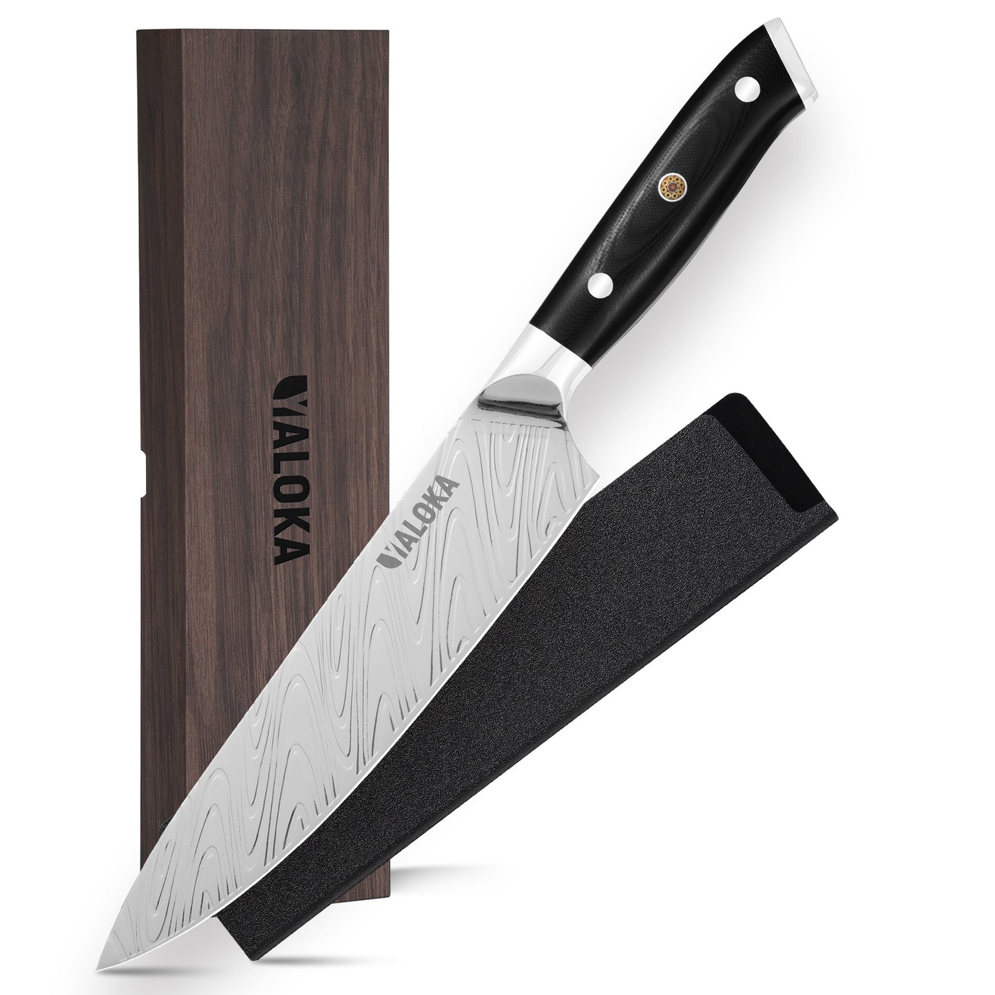 Premium Chef Knife (Black Titanium-Coated β G10 Handle)