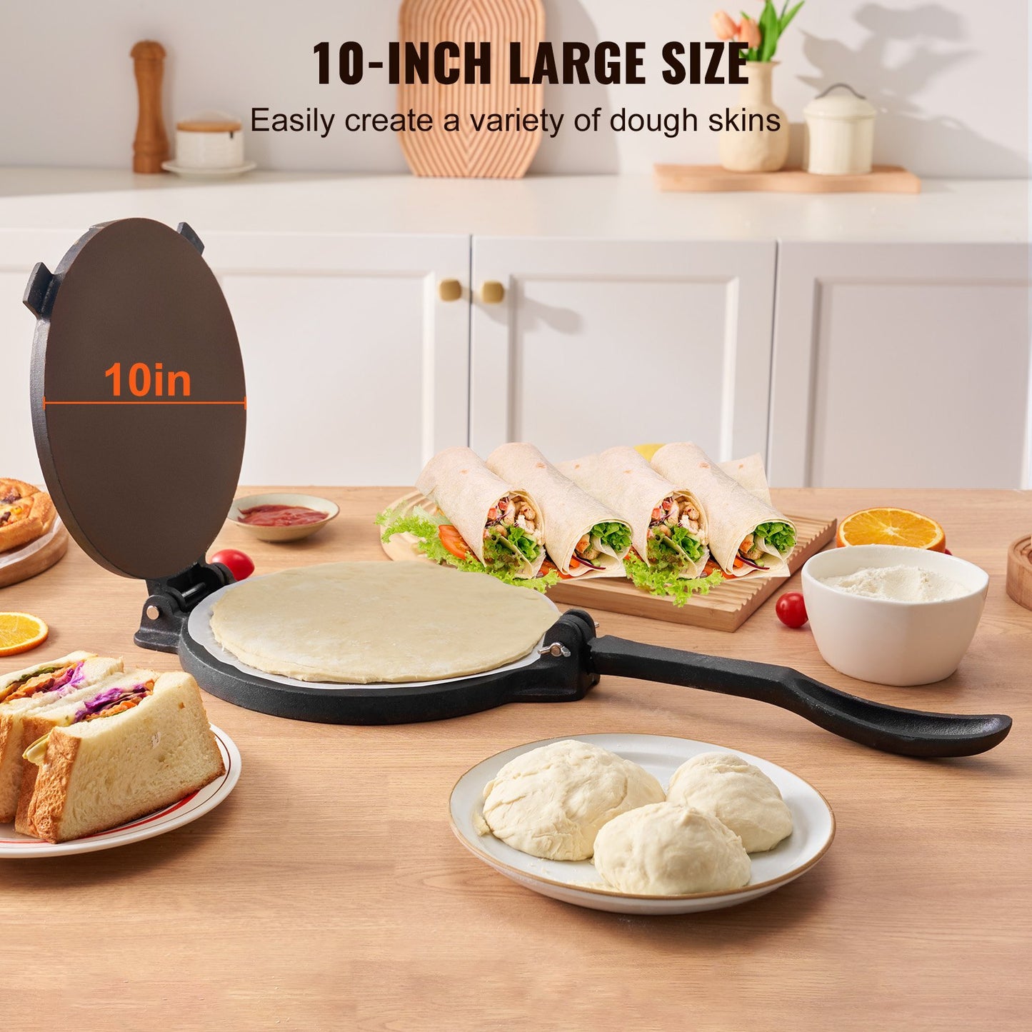 Extra-Large 10-Inch Cast Iron Tortilla Press