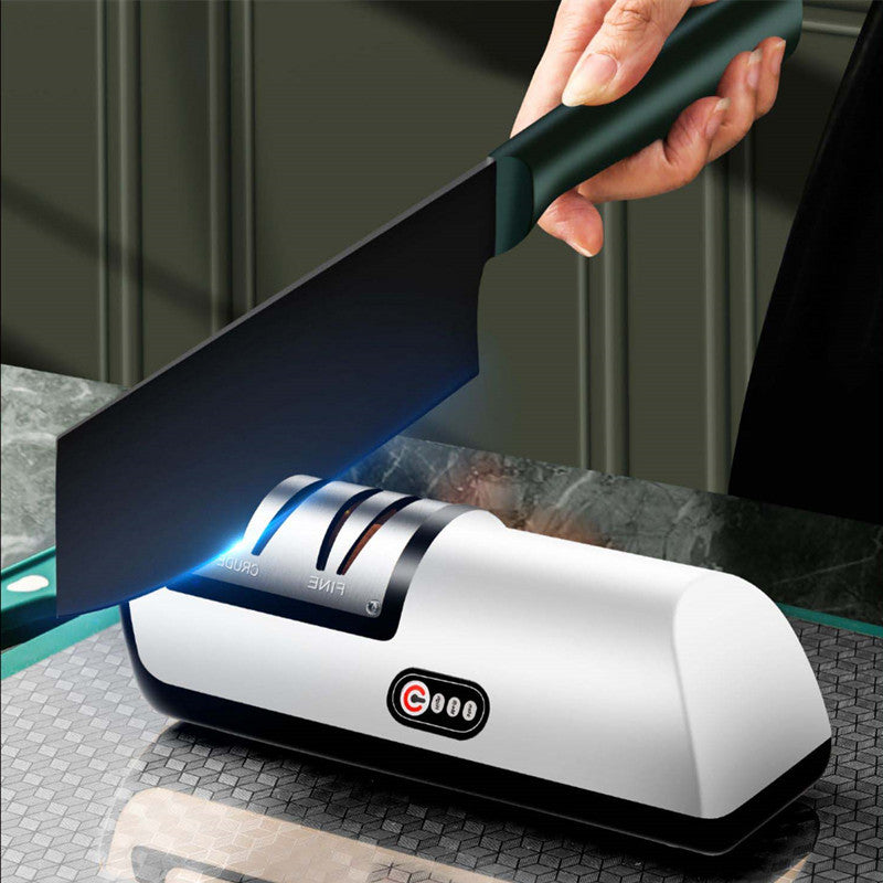 Electric Knife Sharpener – 3-Stage Precision Sharpening Tool (USB Rechargeable)