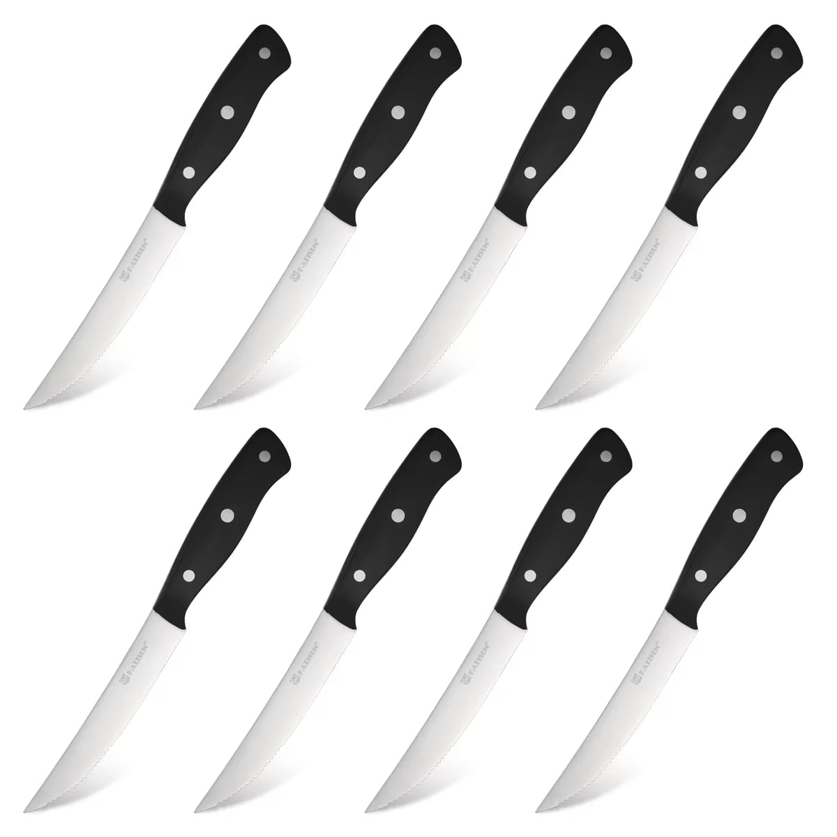 KATISUN 8-Piece Carbon Steel Knife Set