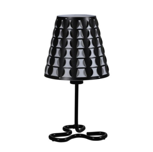 16  Traci Black Geometric Metal Table Lamp