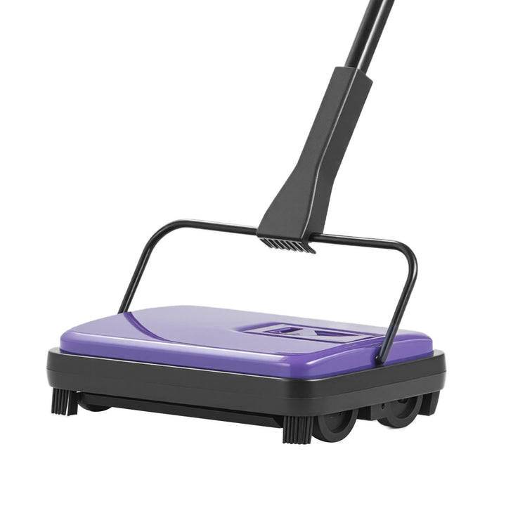 Manual Carpet Sweeper – Quiet Push Floor Cleaner with Built-in Dustpan