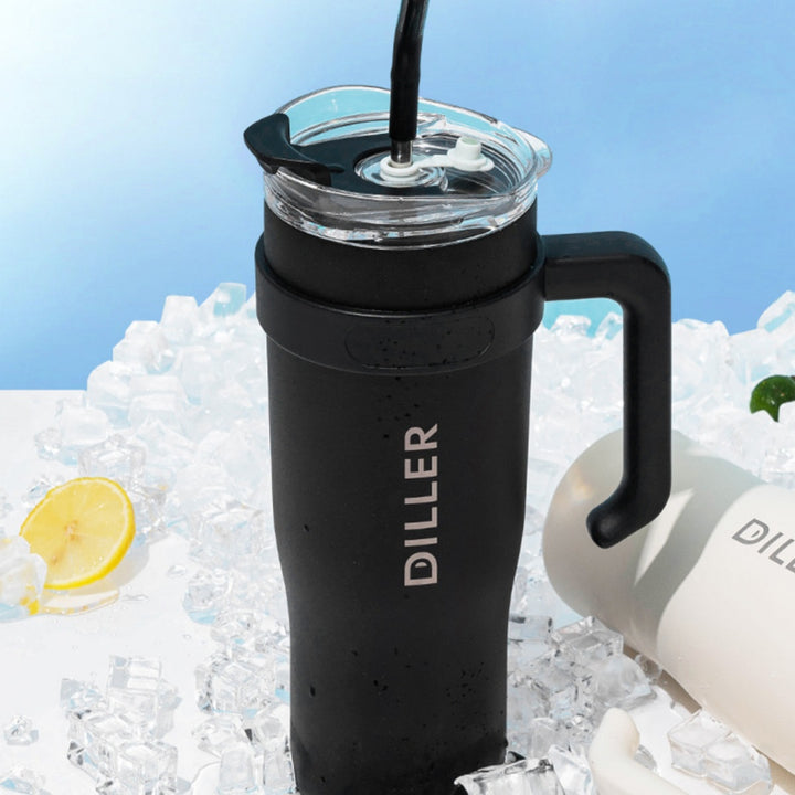 1.2L Large Capacity Insulated Tumbler with Straw