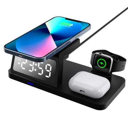 15W Fast Wireless Charging Pad – Type-C QC3.0 Smart Charger (Black/White)