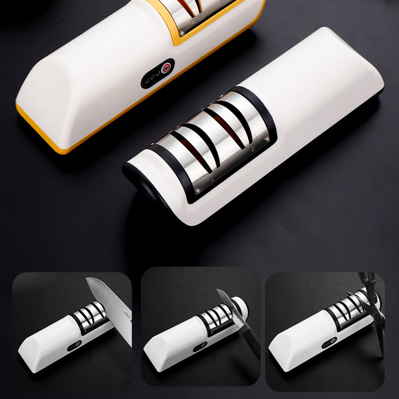 Electric Knife Sharpener – 3-Stage Precision Sharpening Tool (USB Rechargeable)