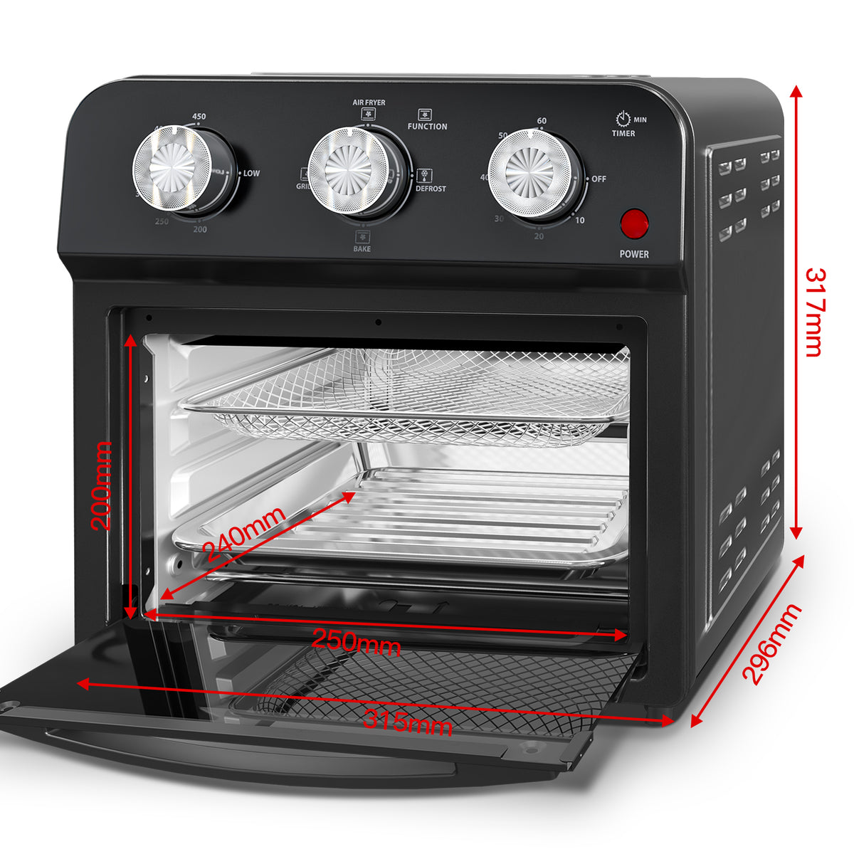 12L Air Fryer Oven – Multi-Function Family Size Cooker