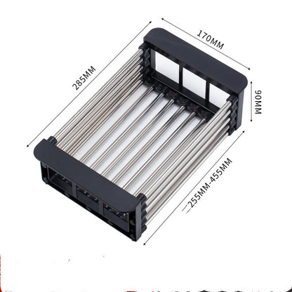 Kitchen Sink Retractable Drain Basket