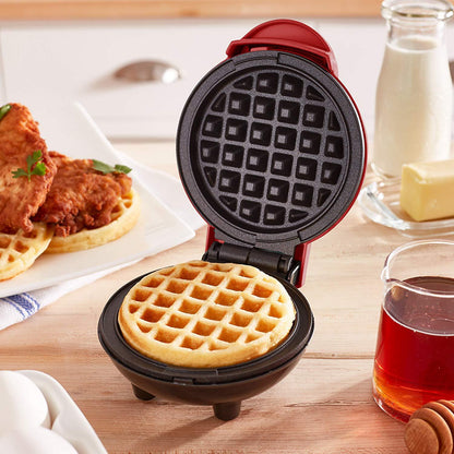 Mini Waffle Maker – Compact Non-Stick Breakfast Maker (350W, Portable Design)