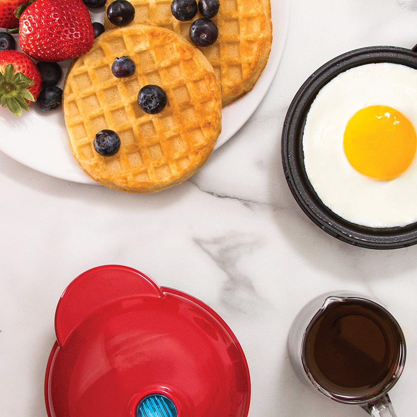 Mini Waffle Maker – Compact Non-Stick Breakfast Maker (350W, Portable Design)