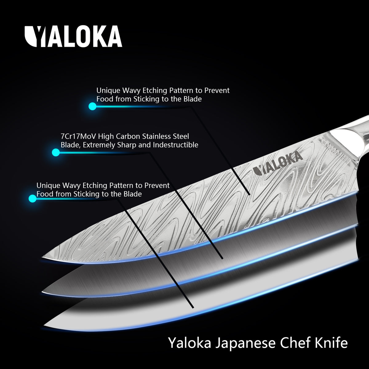 Premium Chef Knife (Black Titanium-Coated – G10 Handle)
