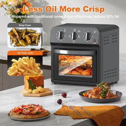 13QT Air Fryer Toaster Oven Combo (360° Hot Air)