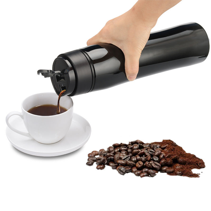 Portable French Press Travel Mug – 2-in-1 Coffee Maker & Insulated Thermos