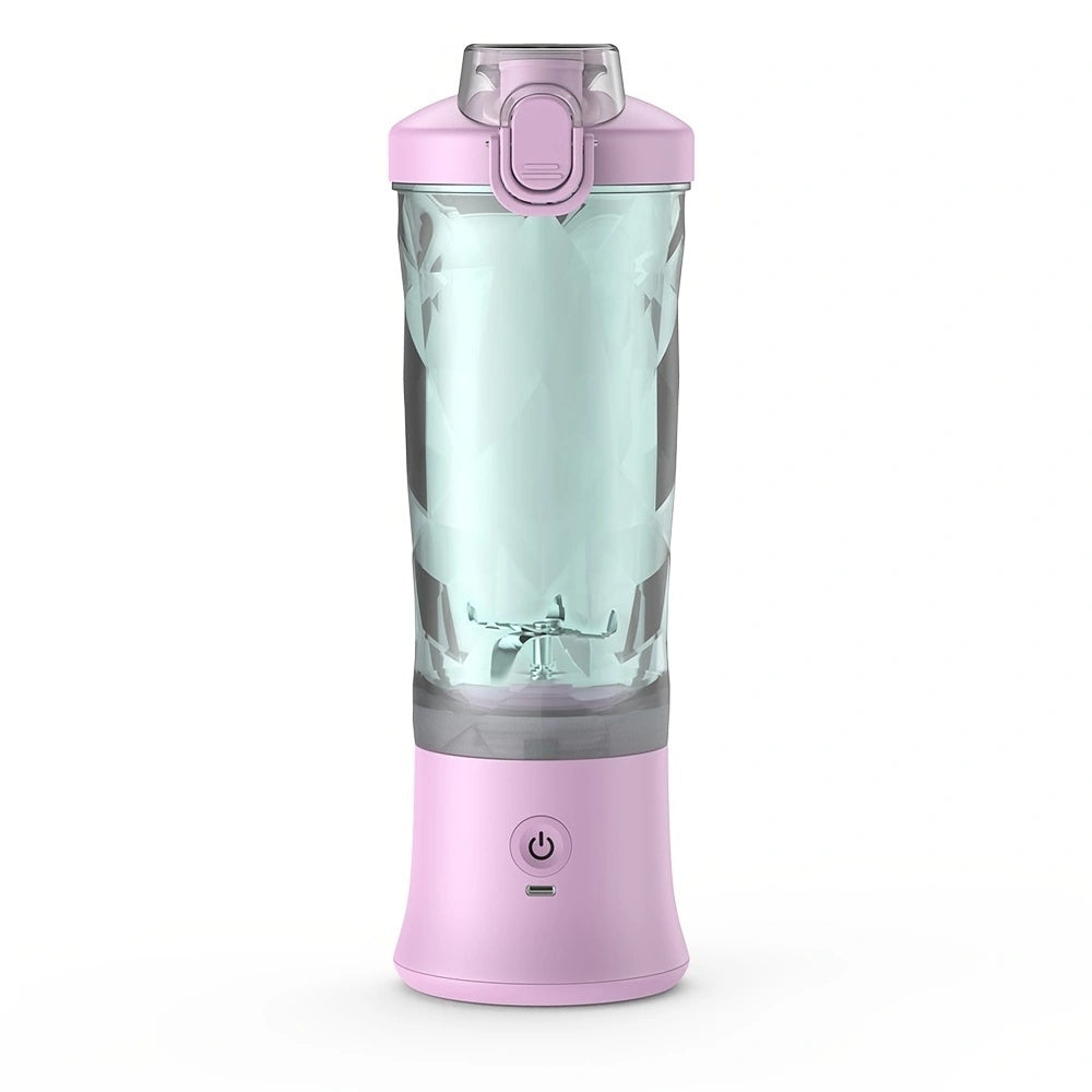 Portable Blender 600ML – USB Rechargeable Smoothie Maker with 6 Blades