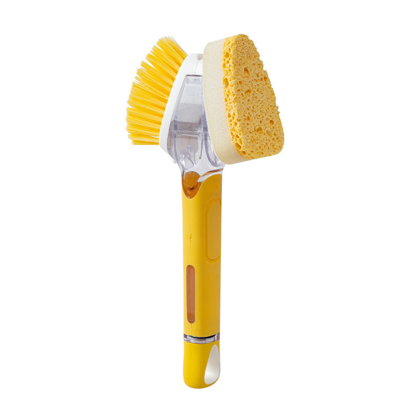 2-in-1 Automatic Dish Cleaning Brush – Liquid Dispensing Kitchen Scrubber