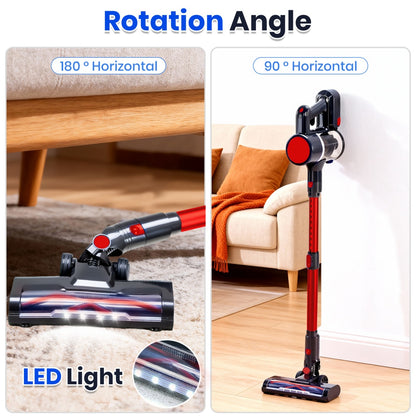 Cordless 3-in-1 Power Vacuum Cleaner – Black & Red Edition