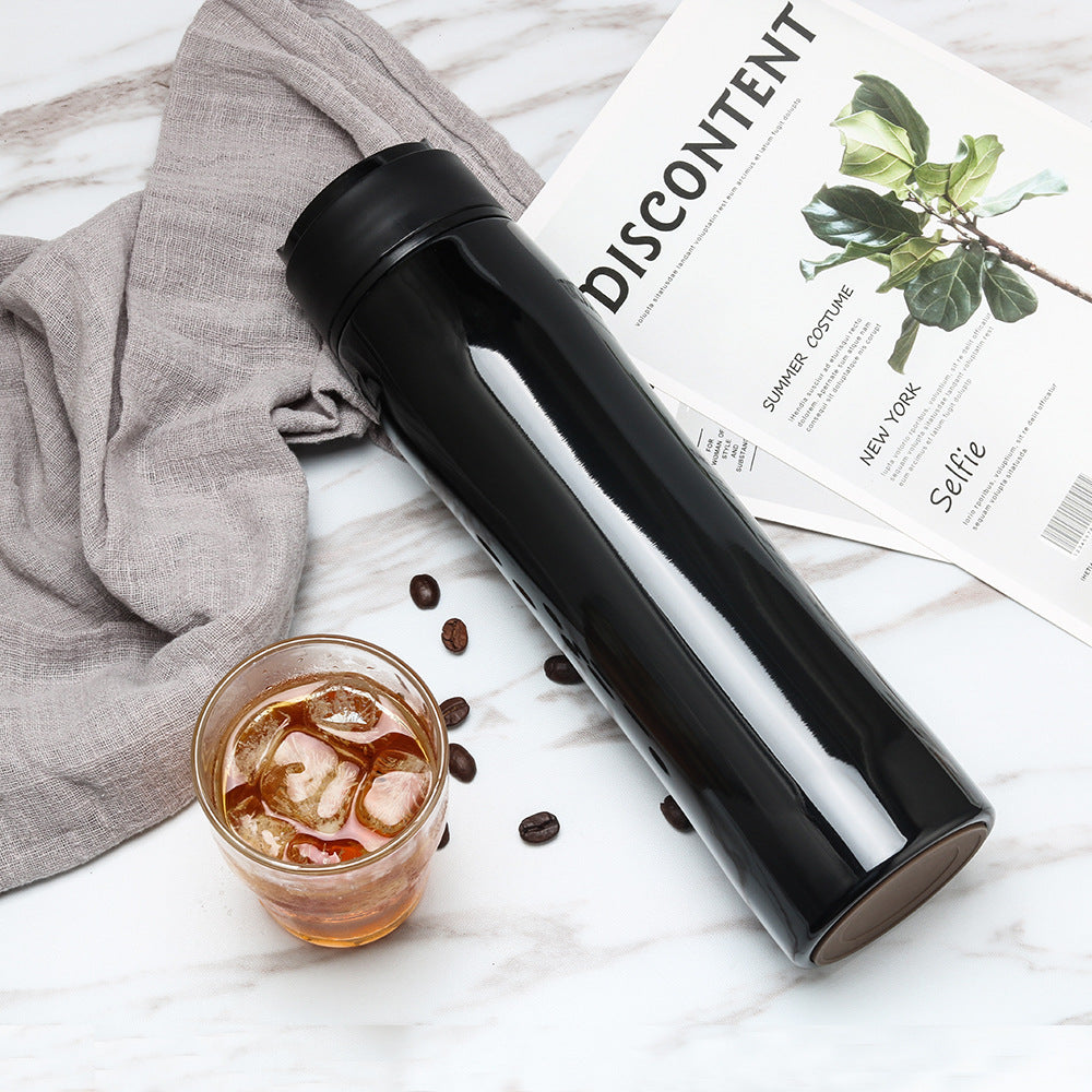 Portable French Press Travel Mug – 2-in-1 Coffee Maker & Insulated Thermos