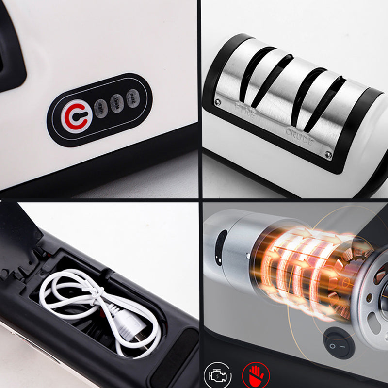 Electric Knife Sharpener – 3-Stage Precision Sharpening Tool (USB Rechargeable)