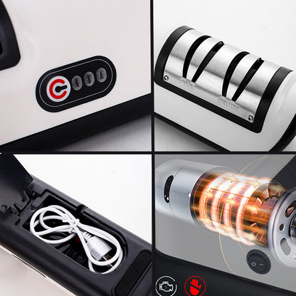 Electric Knife Sharpener – 3-Stage Precision Sharpening Tool (USB Rechargeable)