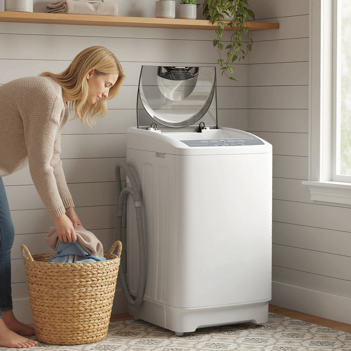 HOMCOM Portable Washing Machine (9.9 lbs Capacity)