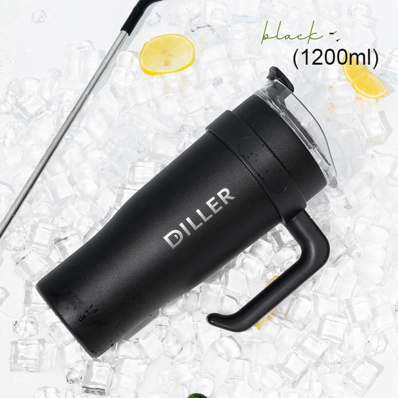 1.2L Large Capacity Insulated Tumbler with Straw