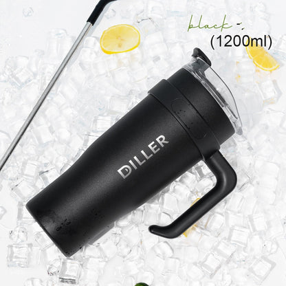1.2L Large Capacity Insulated Tumbler with Straw