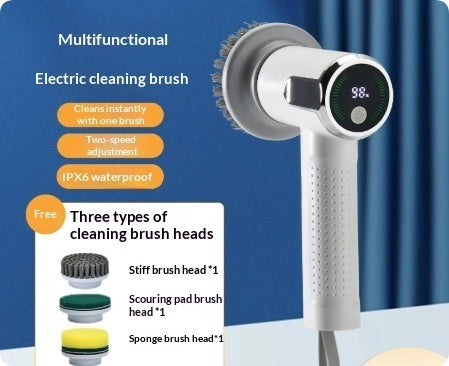 Wireless Electric Cleaning Brush – Cordless Power Scrubber (USB Type-C Rechargeable)