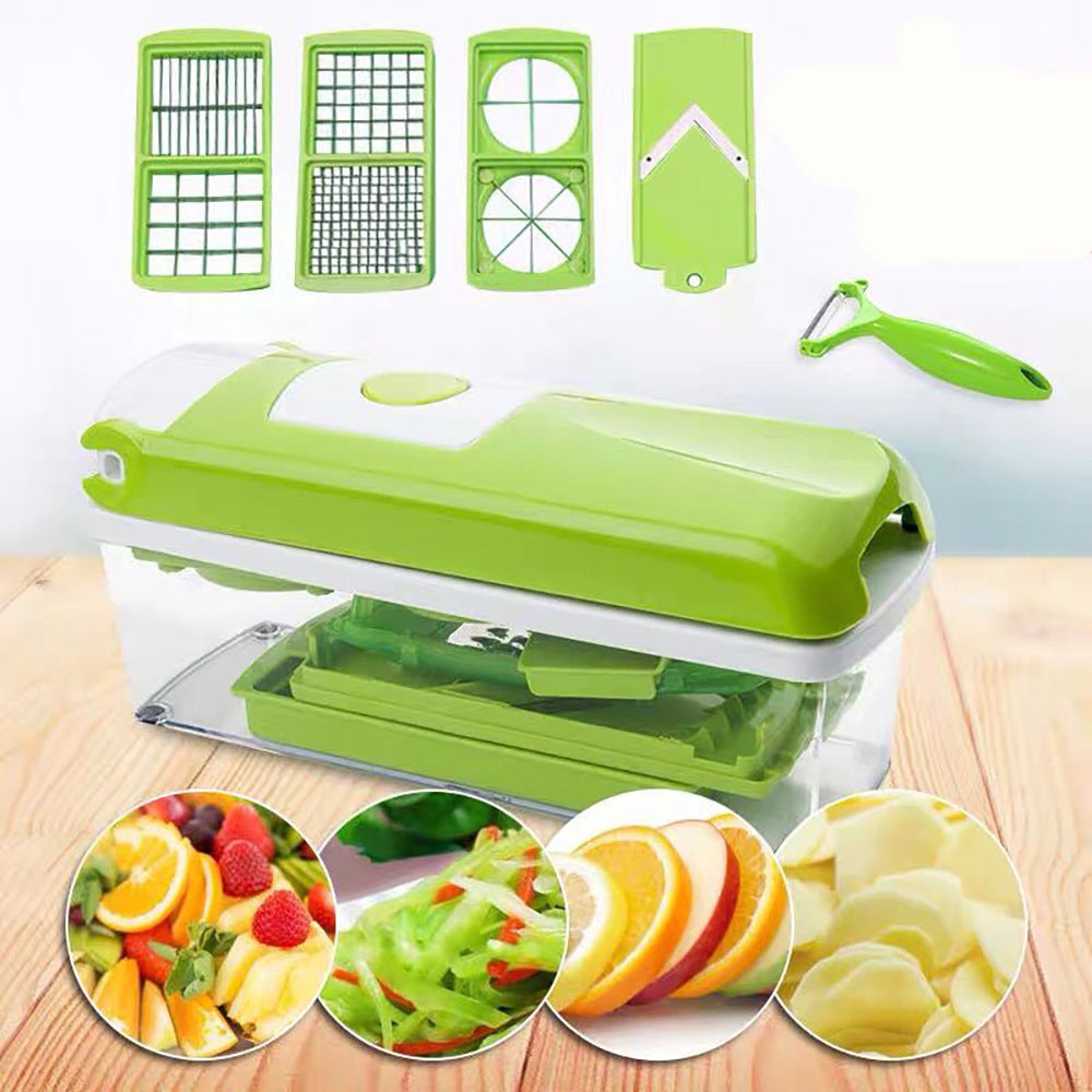 All-in-One Manual Food Chopper – Multi-Function Vegetable, Fruit & Meat Cutter