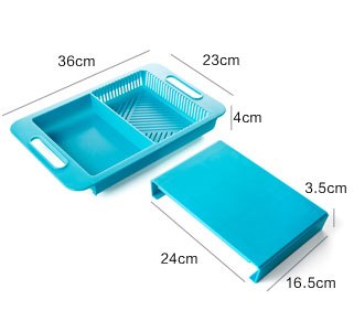 Multifunction Chopping Board with Drain Basket – 3-in-1 Kitchen Prep Station