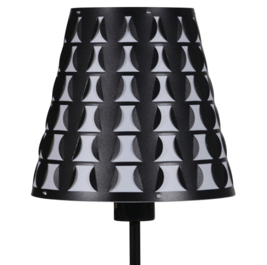 16  Traci Black Geometric Metal Table Lamp