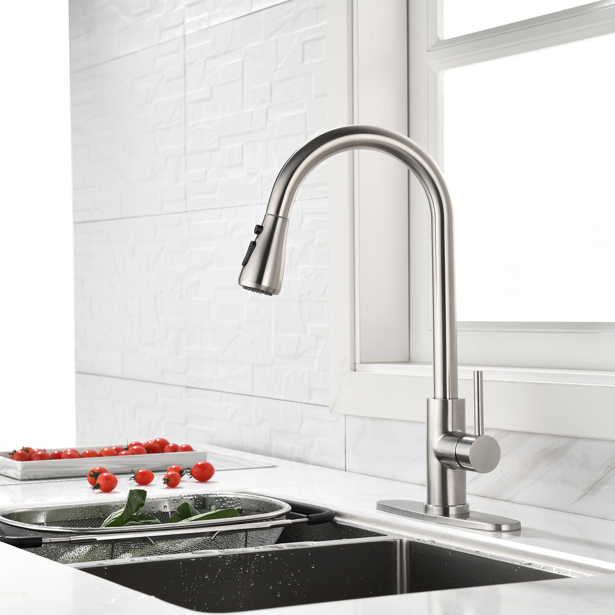 Modern Pull-Down Kitchen Faucet (360° Swivel)