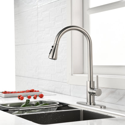 Modern Pull-Down Kitchen Faucet (360° Swivel)