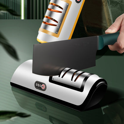 Electric Knife Sharpener – 3-Stage Precision Sharpening Tool (USB Rechargeable)