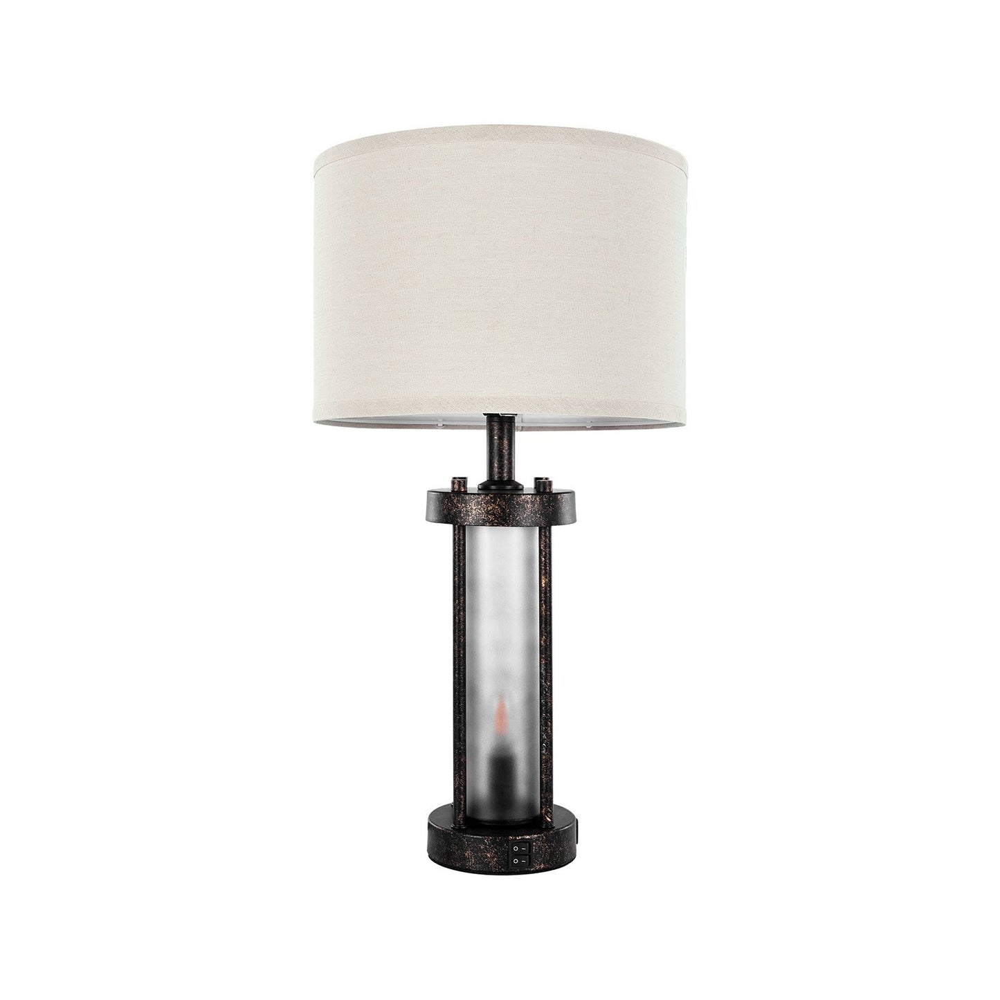 Farmhouse Table Lamps Set of 2 with USB Ports