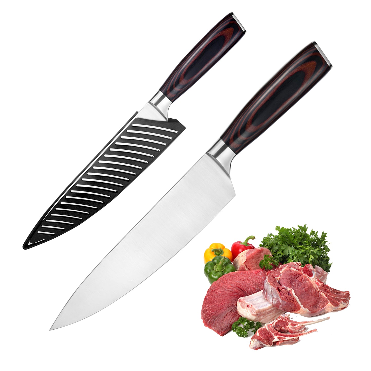 8” High Carbon Japanese Chef Knife (Rosewood Handle)