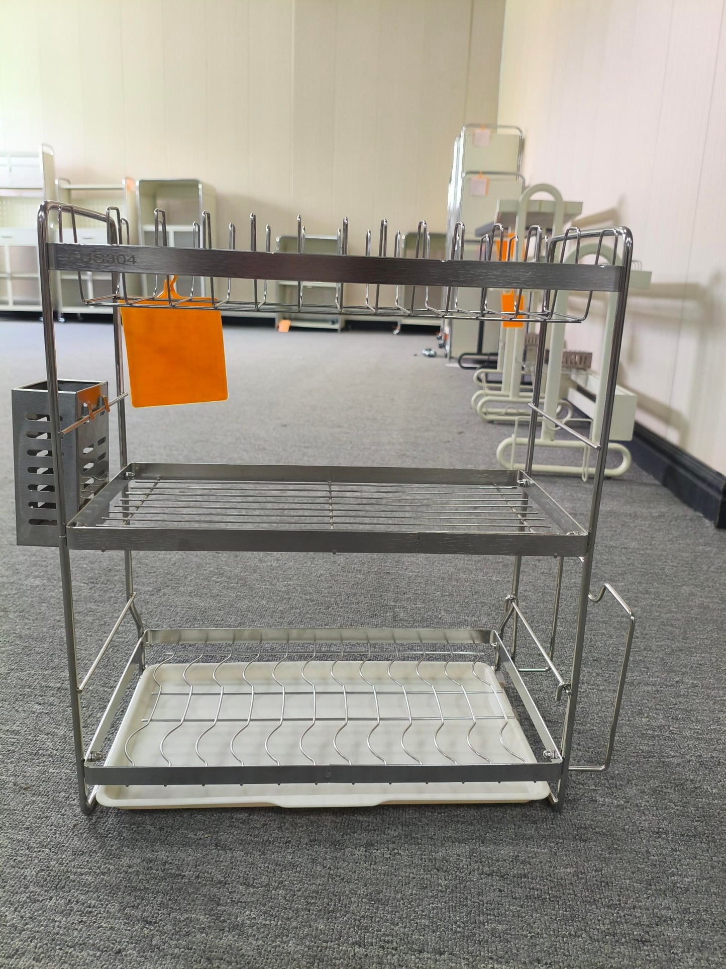 Stainless Steel Dish Storage Rack Draining Plate Rack