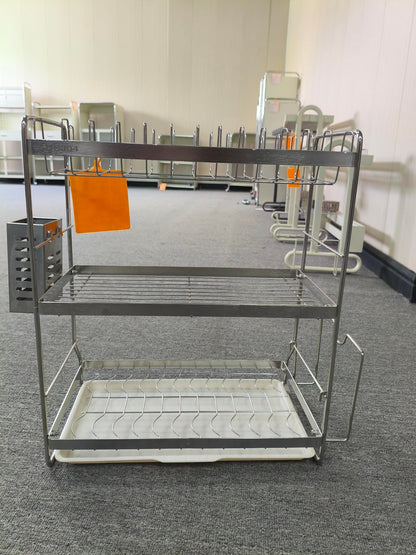 Stainless Steel Dish Storage Rack Draining Plate Rack
