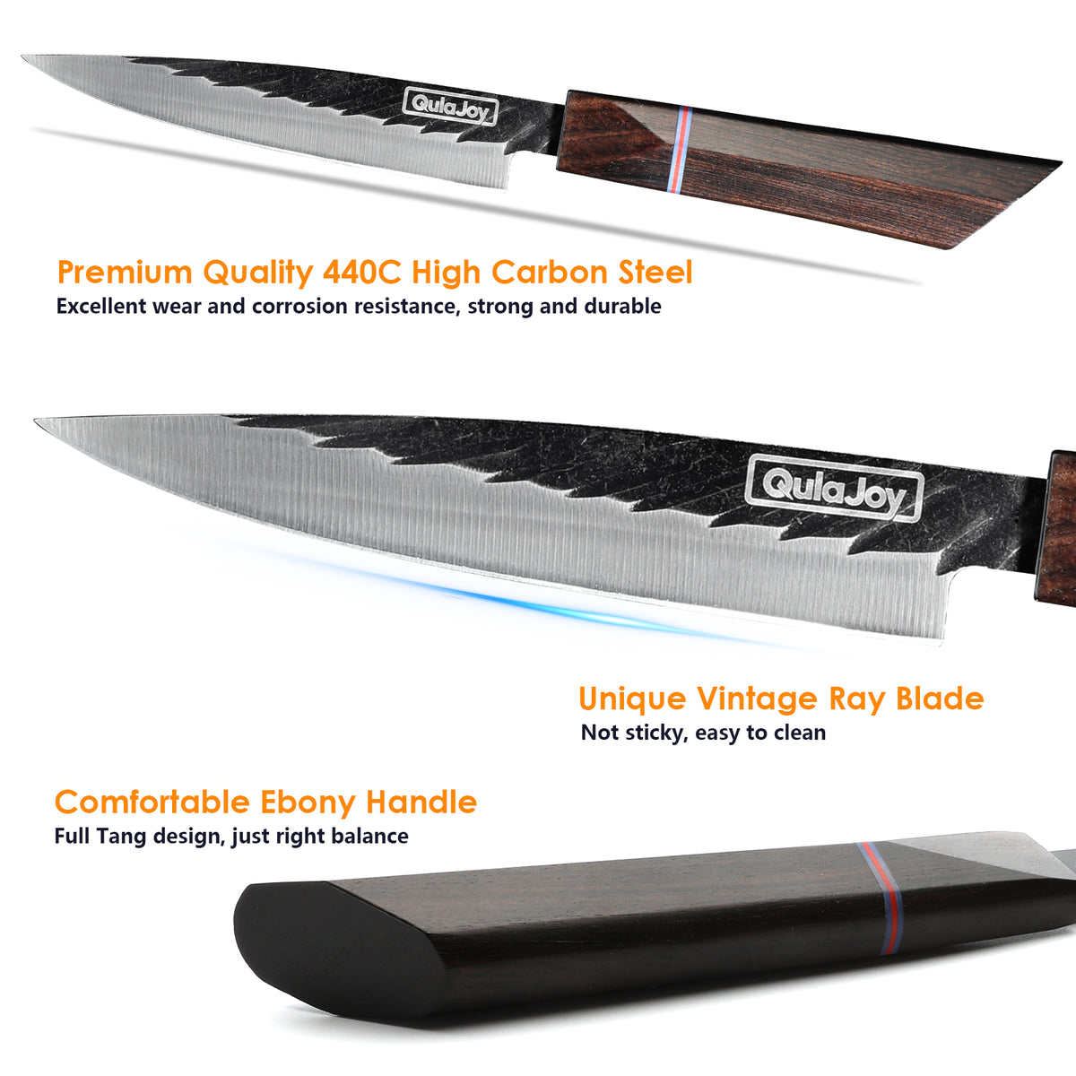 Qulajoy 8” Japanese Chef Knife (440C High Carbon Steel)