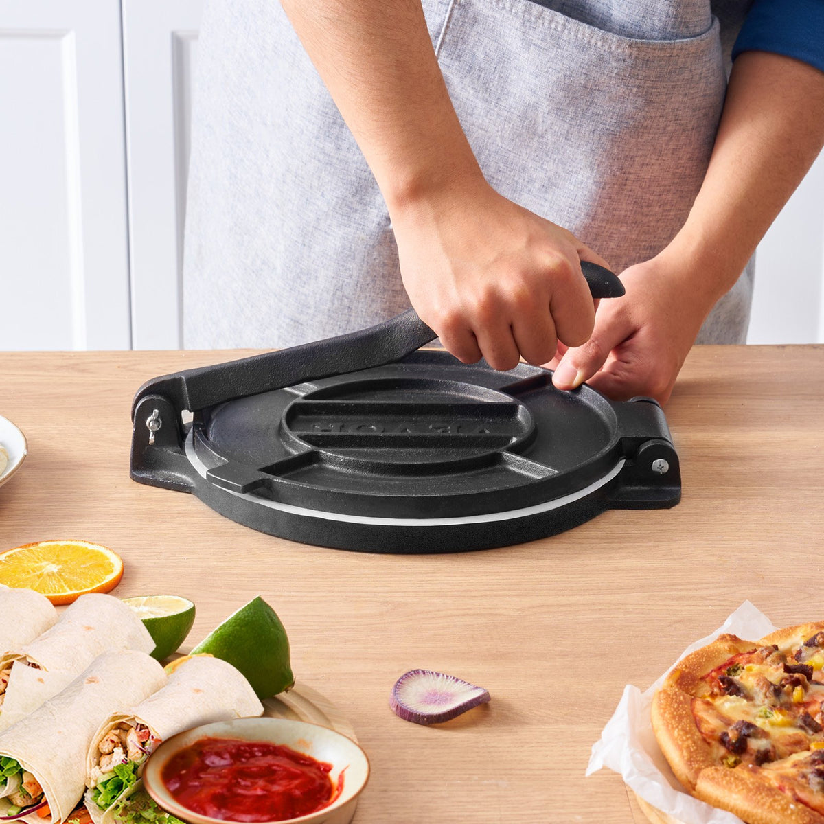 Extra-Large 10-Inch Cast Iron Tortilla Press