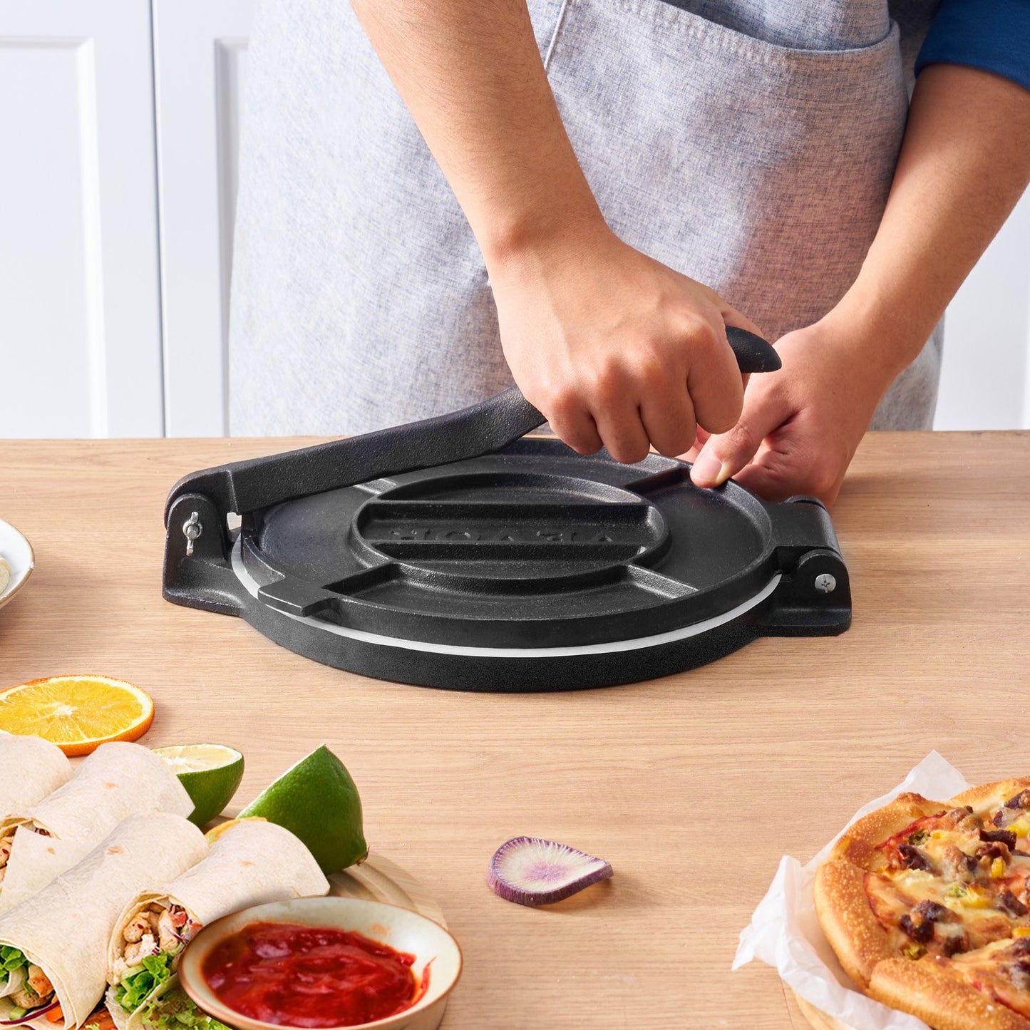 Extra-Large 10-Inch Cast Iron Tortilla Press