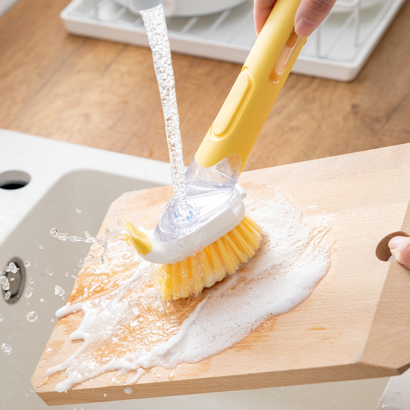 2-in-1 Automatic Dish Cleaning Brush – Liquid Dispensing Kitchen Scrubber
