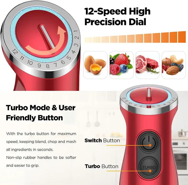 KOIOS 5-in-1 Hand Blender Set (1000W Power)