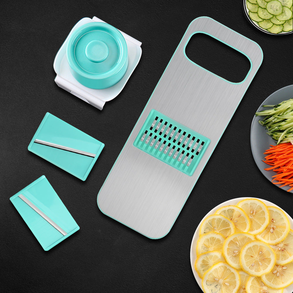5-Piece Vegetable Grater & Slicer Set – Multi-Function Kitchen Tool with Stainless Steel Blades