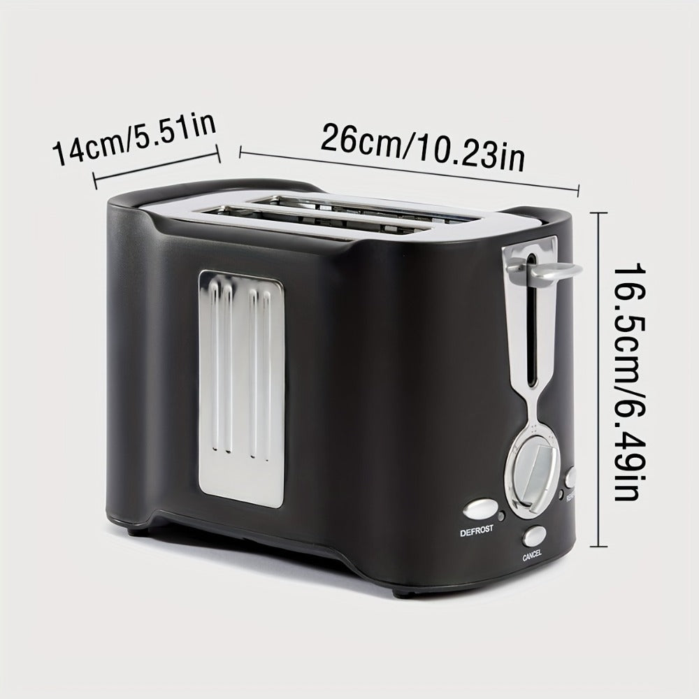 2-Slice Stainless Steel Toaster – Fast & Even Toasting
