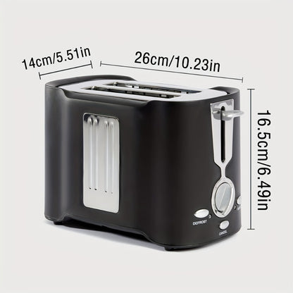 2-Slice Stainless Steel Toaster – Fast & Even Toasting