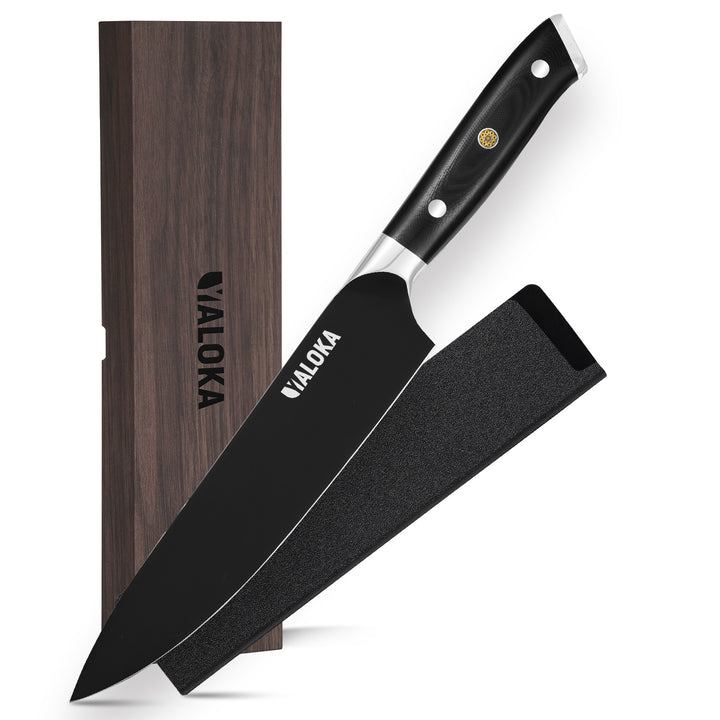 Premium Chef Knife (Black Titanium-Coated – G10 Handle)