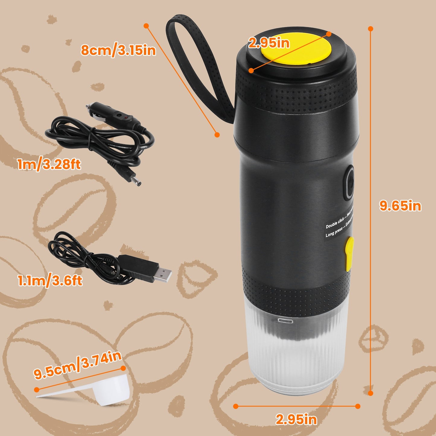 Portable Espresso Coffee Maker – Brew Anywhere, Anytime
