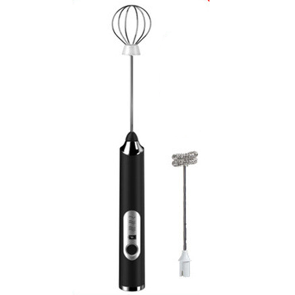 Handheld Electric Milk Frother & Egg Beater – USB Rechargeable Mini Whisk (Stainless Steel)