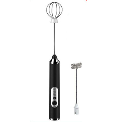 Handheld Electric Milk Frother & Egg Beater – USB Rechargeable Mini Whisk (Stainless Steel)