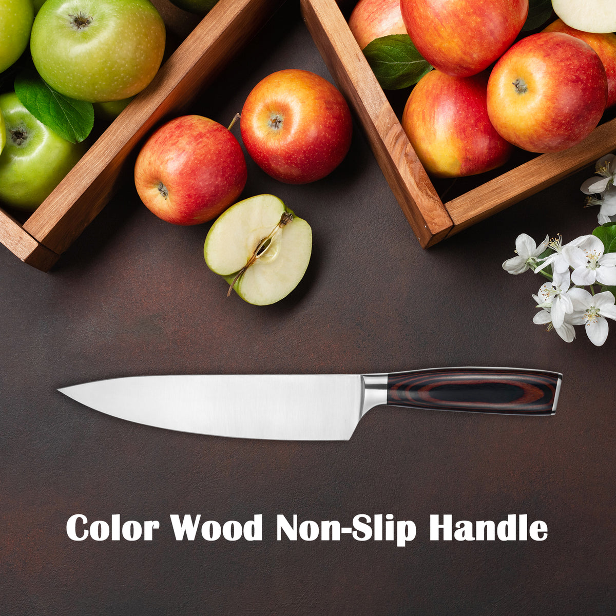 8” High Carbon Japanese Chef Knife (Rosewood Handle)