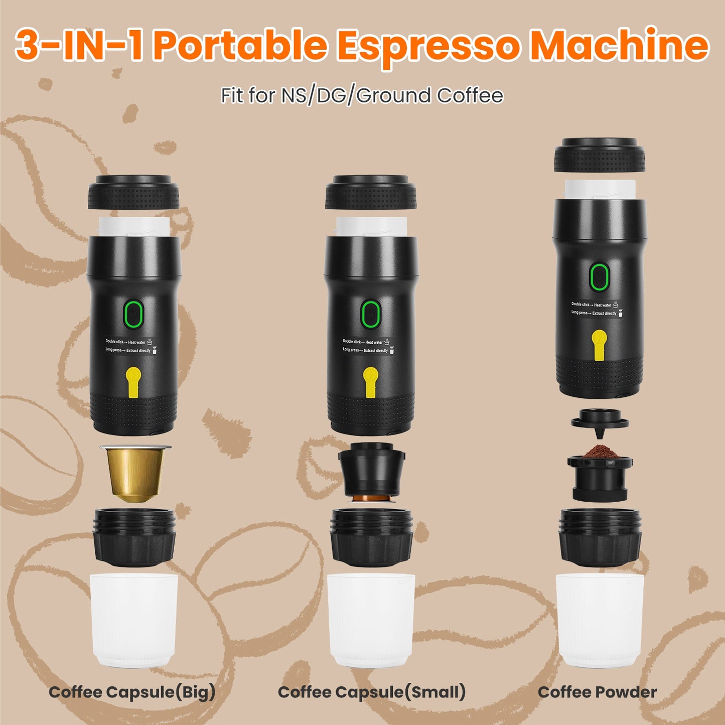 Portable Espresso Coffee Maker – Brew Anywhere, Anytime